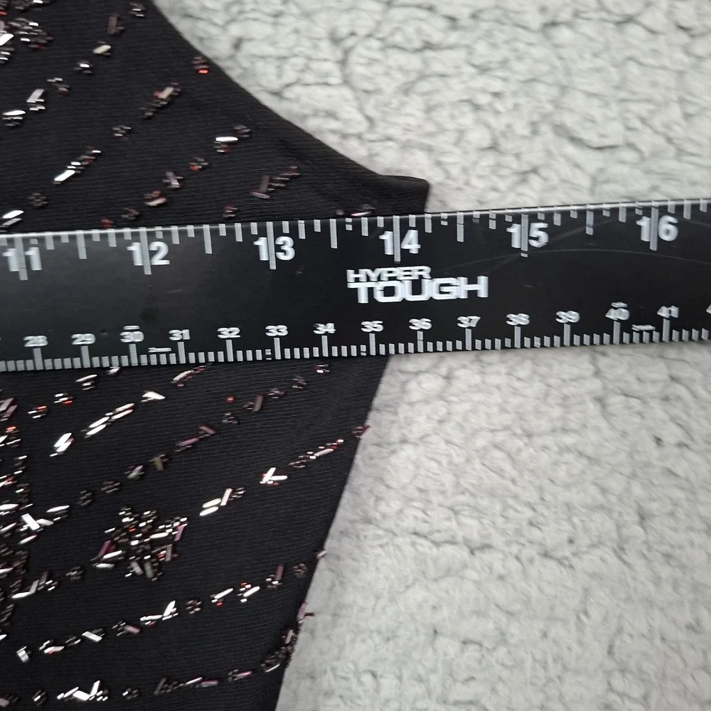 Lipstick y2k Small Black Beaded Assumetric Butterfly top Camisole Fairy Grunge